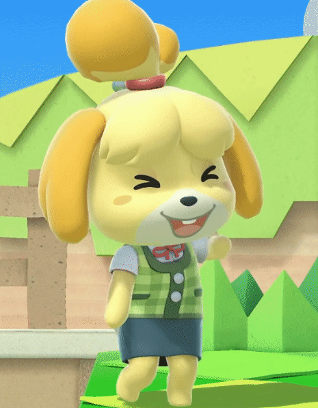 Animação de Isabelle em Super Smash Bros. Ultimate