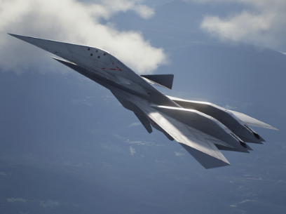 Screenshot do jato ADF-11F Raven de Ace Combat 7: Skies Unknown