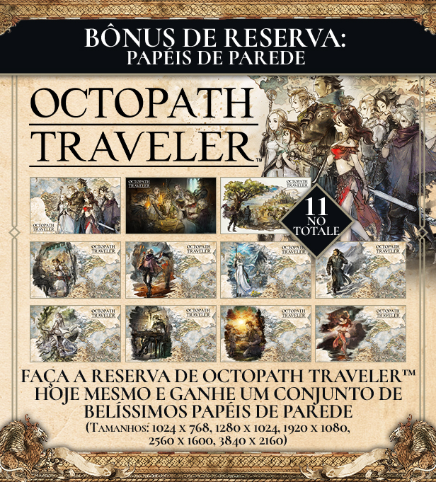 Imagem promocional de Octopath Traveler