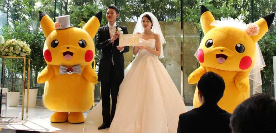 Foto de casamento temático de Pokémon