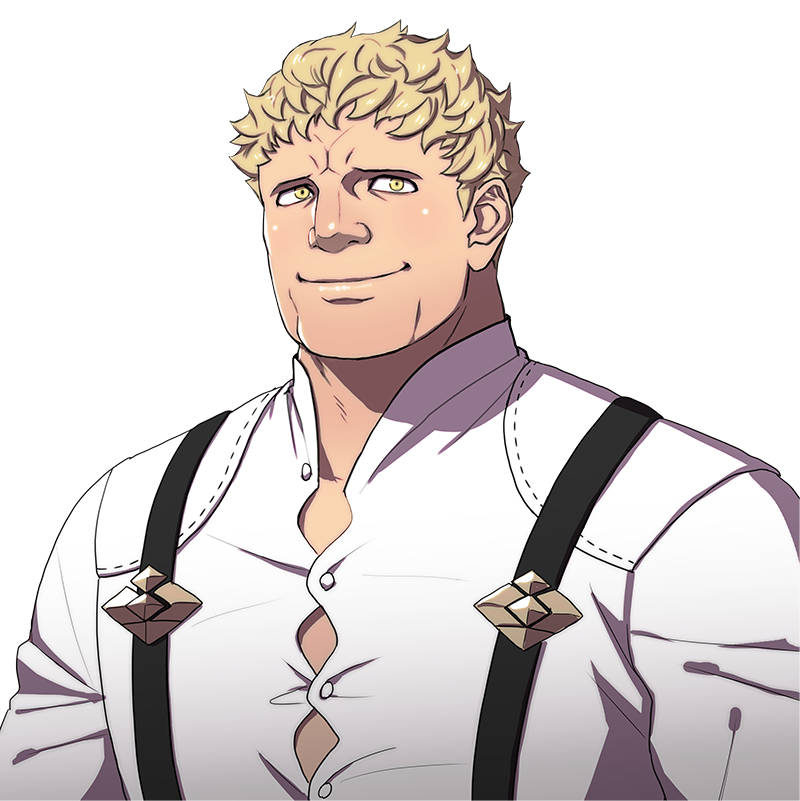 Arte do personagem Raphael de Fire Emblem: Three Houses