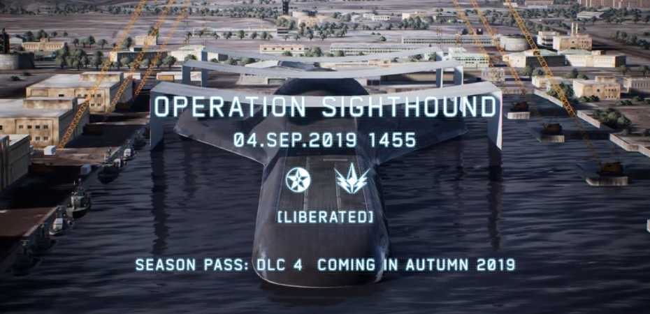 Captura de tela do trailer da Operation Sighthound de Ace Combat 7: Skies Unknown