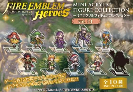 Imagem da coleção de figuras acrílicas de Fire Emblem Heroes