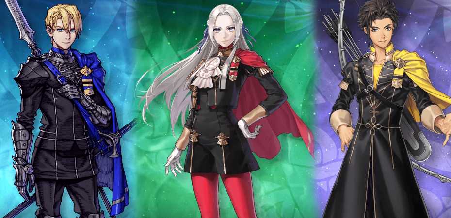 Arte de personagens de Fire Emblem: Three Houses em Fire Emblem Heroes