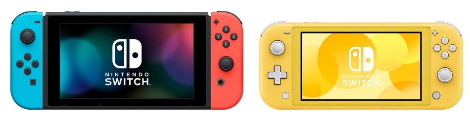 Imagem do Nintendo Switch e Nintendo Switch Lite