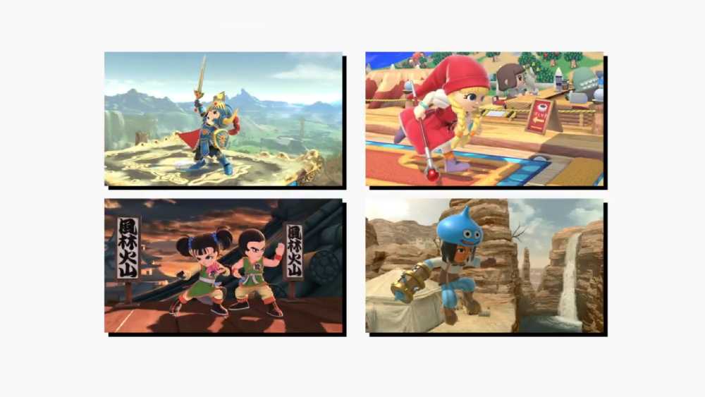 Imagens das roupas de Dragon Quest para os Mii Fighters de Super Smash Bros. Ultimate