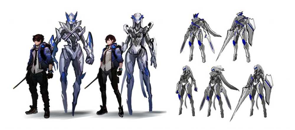 Arte conceitual do "Legion" Sword de Astral Chain