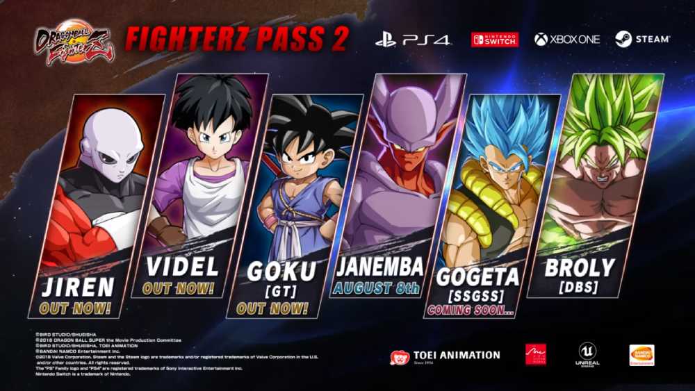 FighterZ Pass 2 de Dragon Ball FighterZ