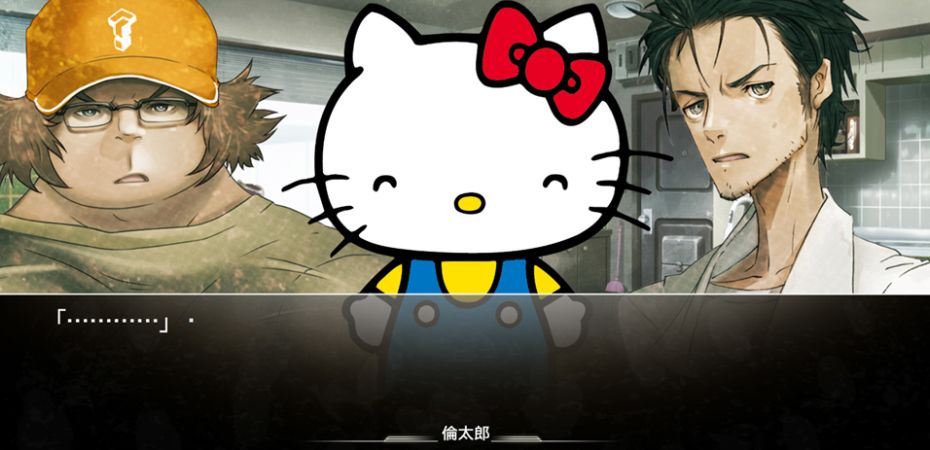 Hello Kitty visita uma das linhas temporais de Steins;Gate