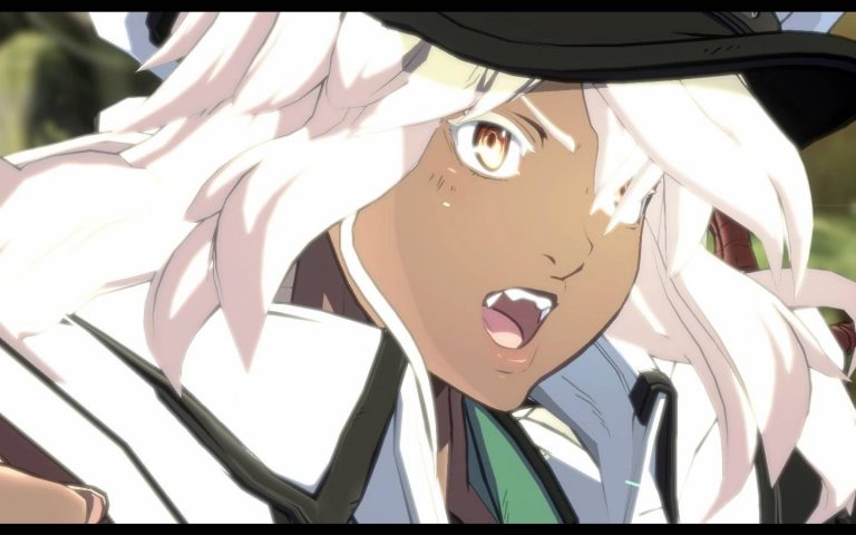 Screenshot de Guilty Gear Strive, destacando a personagem Ramlethal Valentine