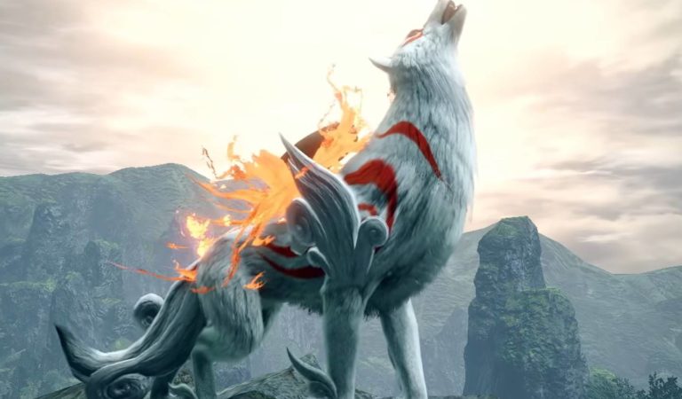 Amaterasu, a deusa de Okami, aparecerá em Monster Hunter Rise