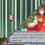 Screenshots de jogos da franquia Touhou Project; Kubinashi Recollection e Three Fairies' Hoppin' Flappin' Great Journey