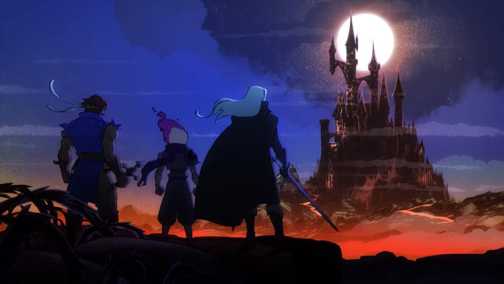 Cena do trailer animado para a DLC "Return to Castlevania" de Dead Cells